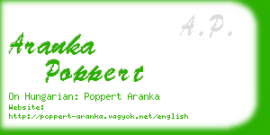 aranka poppert business card
